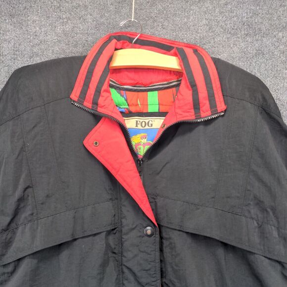 Glacial London Fog Men's Winter Snow Jacket Black Medium Button Front - Picture 4 of 14